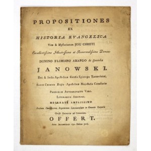 Propositiones ex historia evangelica. 1792 - Estreicher neberie na vedomie!