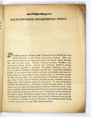 Propositiones ex historia evangelica. 1792. Estreicher nie notuje!