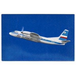 [LOT - pocztówka reklamowa 1]. The turboprop airliner Antonow 24.