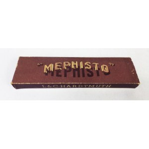 [PENCILS, L. &amp; C. Hardtmuth]. Kartónová škatuľa so sadou 12 ceruziek Mephisto.