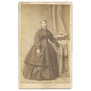 January Uprising - photograph by K. Beyer of a woman in a dress from the period of national mourning. l. 60....