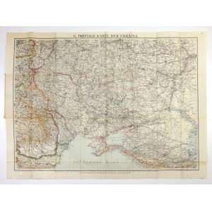 [UKRAINE]. G. Freytags Karte der Ukraina. Farbiges Kartenblatt. 72x101 cm.