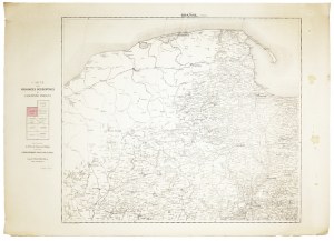 Rzadka 9-arkuszowa mapa ziem polskich z 1915