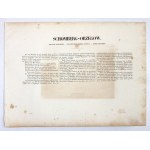 [BYTOM]. Schomberg-Orzegow. Provinz Schlesien, Regierungs-Bezirk Oppeln, Kreis Beuthen. Farblithographie-Formular. 14,...