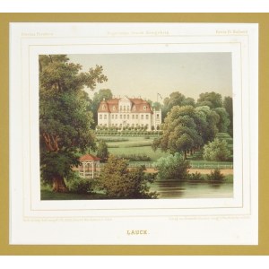 [BENCHES]. Lauck. Provinz Preussen, Regierungs-Bezirk Königsberg, Kreis Pr. Holland. Color lithograph form. 14,...