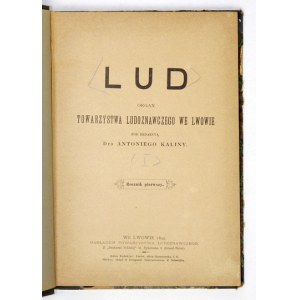 LUD. R. 1: 1895. first annual journal of ethnography and cultural anthropology.