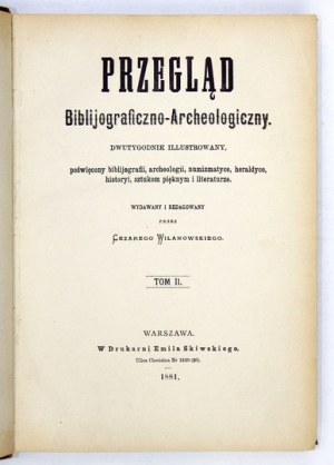 PRZEGLĄD Biblijograficzno-Archeologiczny. T. 2. 1881.