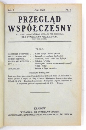 PRZEGLĄD Współczesny. R. 1, t. 1-3. 1922.