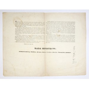 Informace o vyhlášení tzv. březnové ústavy Rakouského císařství z roku 1849.