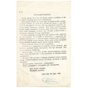 Appeal of the head of Lviv to its citizens. Leaflet from the January Uprising.