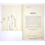 Informacja o otwarciu szkoły w Jaśle w 1868.