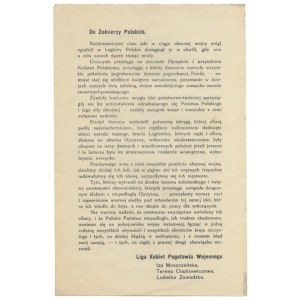 Leaflet issued in connection with the oath crisis and the breaking up of the Polish Legions....
