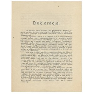 Ślad sporów o koncepcję wskrzeszenia niepodległego państwa polskiego. 1917.