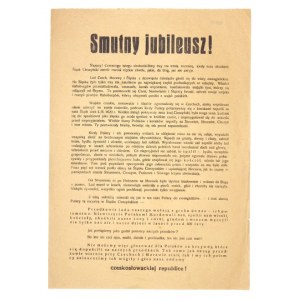 Flugblatt der tschechoslowakischen Agitation vor der Volksabstimmung 1920 in Cieszyn/Schlesien.
