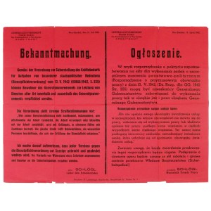 Informacja o pracach przymusowych w GG. 1942.