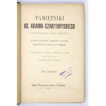 CZARTORYSKI Adam - Memoirs of Rev. ... and his correspondence with Emperor Alexander I....