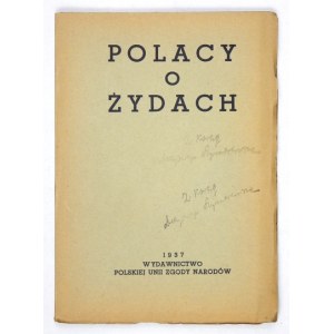 POLITIKA o Židech. Sbírka přetištěných článků. Varšava 1937. polský svaz smíření národů. 8, s. 115, [3]....