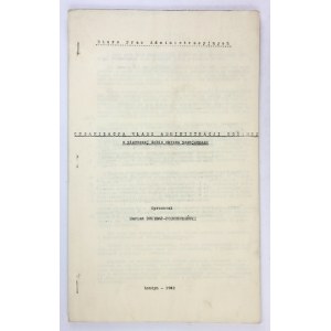 PODHORODEŃSKI Marian Bożydar - Organizacja władz administracji ogólnej w pierwszej dobie okresu powojennego. Londyn 1942...