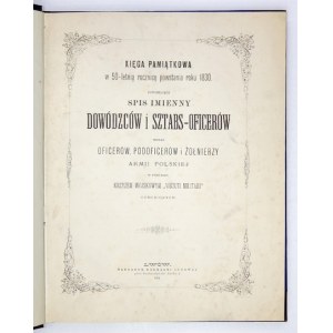 J. PUZYNA - Spis imienny dowódzców [...] krzyżem Virtuti Militari ozdobionych. 1881.