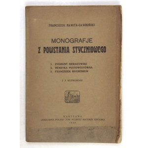 RAWITA-GAWROŃSKI Franciszek - Monografje z powstania styczniowego [...]. S 3 obrazmi. Varšava 1928....