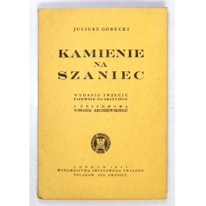 A. KAMIŃSKI - Kamienie na szaniec. London 1945.