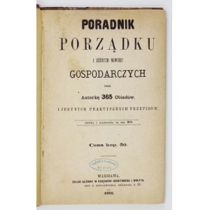 L. Ćwierczakiewiczowa - Ein Leitfaden zur Ordnung. 1876.