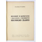 HEMPEL Stanislaw - Úspora v nejjednodušších běžně používaných železných konstrukcích. Varšava 1933. Zakł....