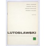 W. Lutosławski - Symphonische Variationen. Mit der Signatur des Komponisten.