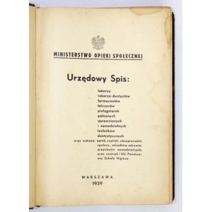 URZĘDOWY spis: lekarzy, lekarzy-dentystów, farmaceutów, felczerów, pielęgniarek,...