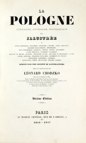 CHODŹKO Leonard - La Pologne historique. 1846. Półskórek z epoki.