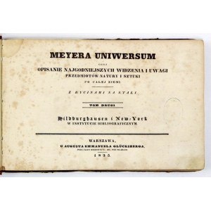 MEYERA uniwersum. T. 1-2. Warszawa 1834-1835. Z 82 stalorytami.