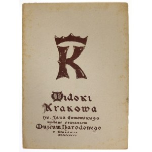 GUMOWSKI Jan - Widoki Krakowa. Kraków 1926. Muz. Narodowe. folio, tabl. 12. oryg....