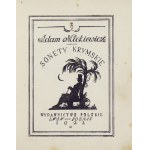 A. Mickiewicz - Sonety krymskie. 1922. Z litogr. E. Czerpera i T. Rożankowskiego.