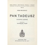 A. Mickiewicz - Pan Tadeusz. 1948. Jeden z 25 egzemplarzy specjalnych.