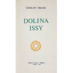 C. Miłosz - Dolina Issy. Londyn 1966. Okł. J. Lebensteina.