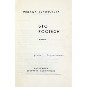 W. Szymborska - Sto pociech. 1967. Wyd. I z podpisem autorki.