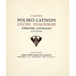 JODKO Lithuanus [pseud.] - Carmen polsko-latinum cechu piiackiego. Cracovia 1926. Towarzystwo Miłośników Książki....