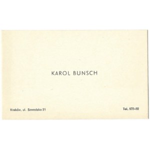 [BUNSCH Karol]. Karol Bunsch.