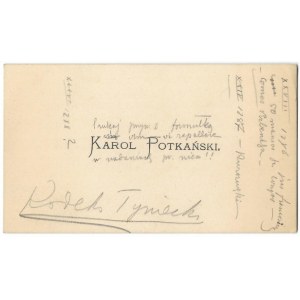 [POTKAŃSKI Karol]. Karol Potkański.