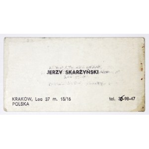 [SKARŻYŃSKI Jerzy]. Jerzy Skarżyński.