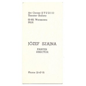 [SZAJNA Józef]. Józef Szajna, painter, director.