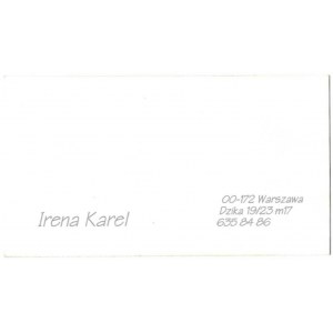 [KAREL Irena]. Irena Karel.