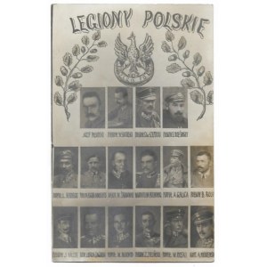 [WOJSKO Polskie - Legiony Polskie - tableau]. [l. 20. XX w.]. Fotografia pocztówkowa form. 13,8x8,...