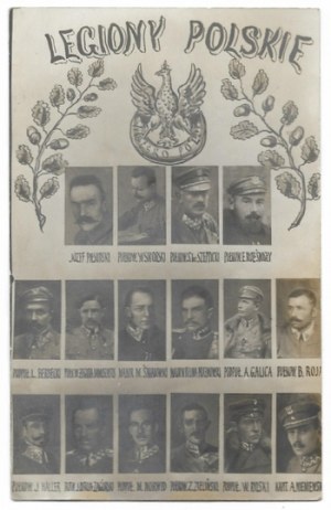 [WOJSKO Polskie - Legiony Polskie - tableau]. [l. 20. XX w.]. Fotografia pocztówkowa form. 13,8x8,...