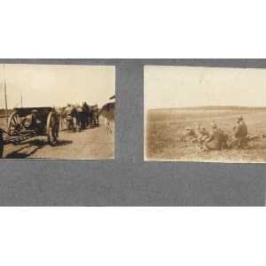 [WOJSKO Polskie - na polu walki - fotografie sytuacyjne]. [1916/1918?]. Zestaw 20 fotografii form. ca 4x6 cm,...