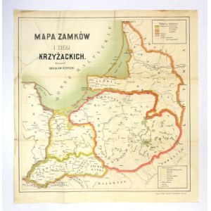 Mapa zamków i ziem krzyżackich z 1910 r.