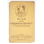 Plan miasta Częstochowy wydany po zakończeniu II wojny.