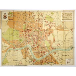 [KRAKÓW]. Plan miasta Krakowa. Stan z roku 1931. Opracował i zestawił A. L. Litografia barwna na ark....