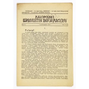 MAŁOPOLSKI Biuletyn Informacyjny. R. 2, nr 37 (81): 3 X 1943.