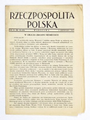 RZECZPOSPOLITA Polska. R. 3, nr 18 (69): 1 XI 1943.